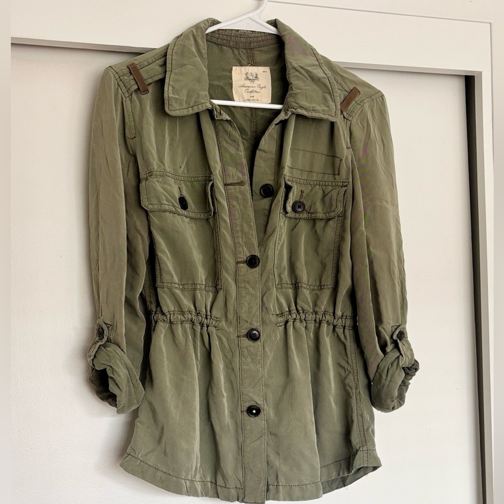 American Eagle Outfitters Khaki Utility Jacket